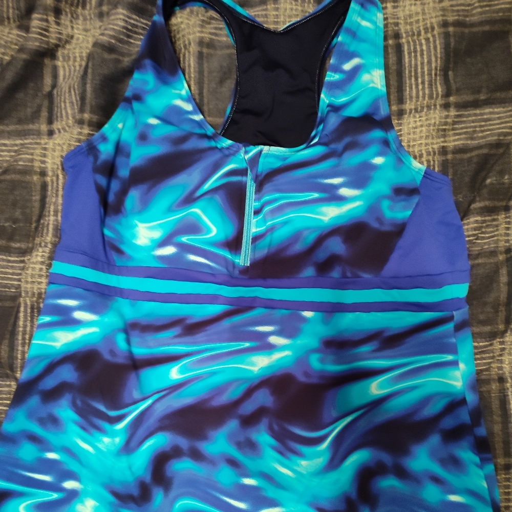 Blues and Black Women's Swimwear